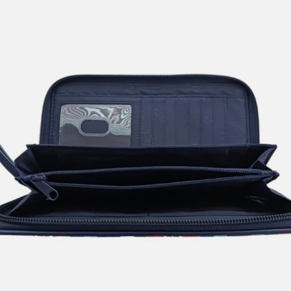 Vera Bradley Womens multicolor Zip ID Card Holder Coin Purse Wallet Rectangular - Picture 6 of 8